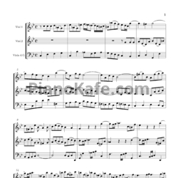 Ноты И. Бах - Trio für 2 violinen und viola da gamba - предпросмотр