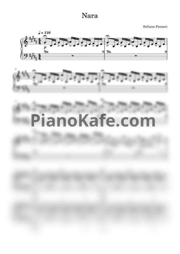 Ноты Sofiane Pamart - Nara - PianoKafe.com