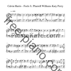 Ноты Calvin Harris feat. Pharrell Williams, Katy Perry, Big Sean - Feels - предпросмотр