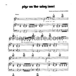 Ноты Pink Floyd - Pigs on the wing (one) - предпросмотр