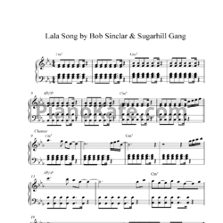 Ноты Bob Sinclar feat. Sugarhill Gang - Lala song