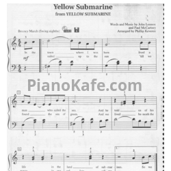 Ноты The Beatles - Yellow submarine (Arranged by Phillip Keveren) - предпросмотр