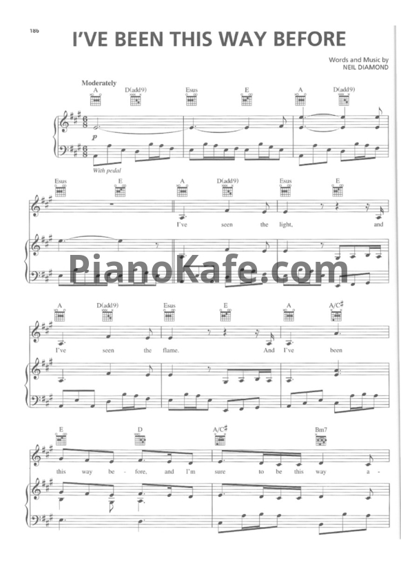 Ноты Neil Diamond - I've been this way before - PianoKafe.com