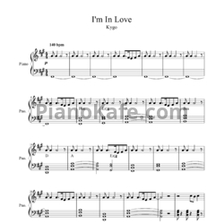 Ноты Kygo feat. James Vincent McMorrow - I'm in love - предпросмотр