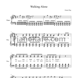Ноты Green day - Walking alone - предпросмотр