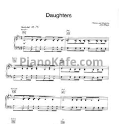 Ноты John Mayer - Daughters - предпросмотр