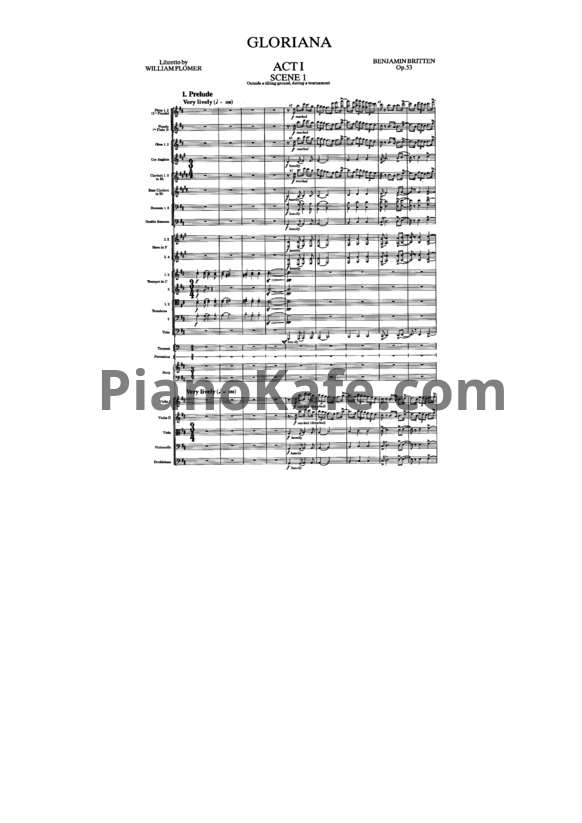 Ноты Бенджамин Бриттен - Опера "Глория" (Op. 53, Партитура) - PianoKafe.com