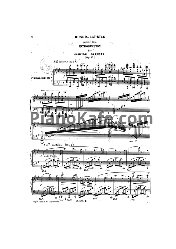 Ноты Камиль Стамати - Рондо-каприз (Op. 15) - PianoKafe.com