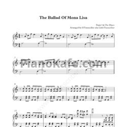 Ноты Panic! At The Disco - The ballad of Mona Lisa - предпросмотр