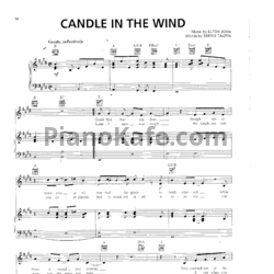 Ноты Elton John - Candle in the wind (Версия 3) - предпросмотр