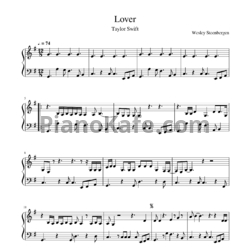 Ноты Taylor Swift - Lover - предпросмотр