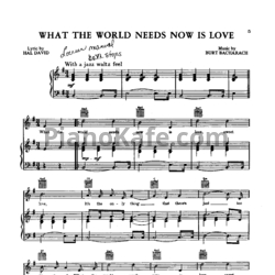 Ноты Burt Bacharach - What the world needs now is love - предпросмотр