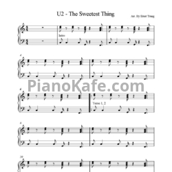 Ноты U2 - The sweetest thing - предпросмотр