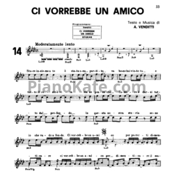 Ноты Antonello Venditti - Ci vorrebbe un amico