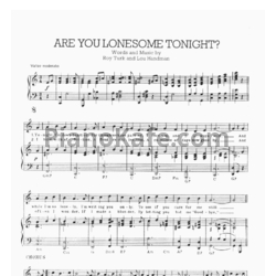 Ноты Elvis Presley - Are you lonesome tonight? - предпросмотр