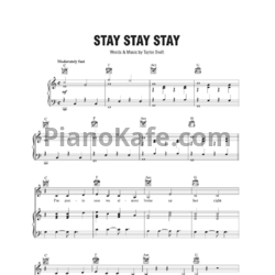 Ноты Taylor Swift - Stay stay stay - предпросмотр