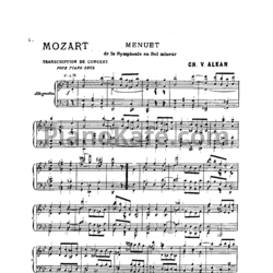 Ноты В. Моцарт - Менуэт из симфонии соль минор - предпросмотр