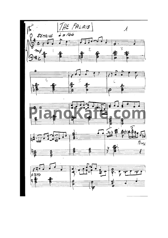 Ноты Rick Wakeman - The palais - PianoKafe.com