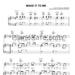 Ноты Sam Smith - Make it to me