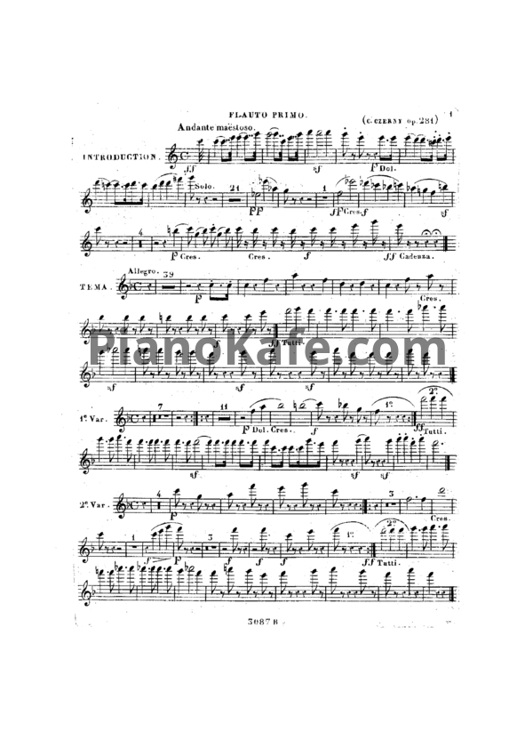 Ноты Карл Черни - Вступление, вариации и финал на любимую тему оперы "Норма", Op. 281 - PianoKafe.com