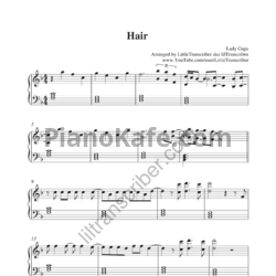 Ноты Lady Gaga - Hair - предпросмотр