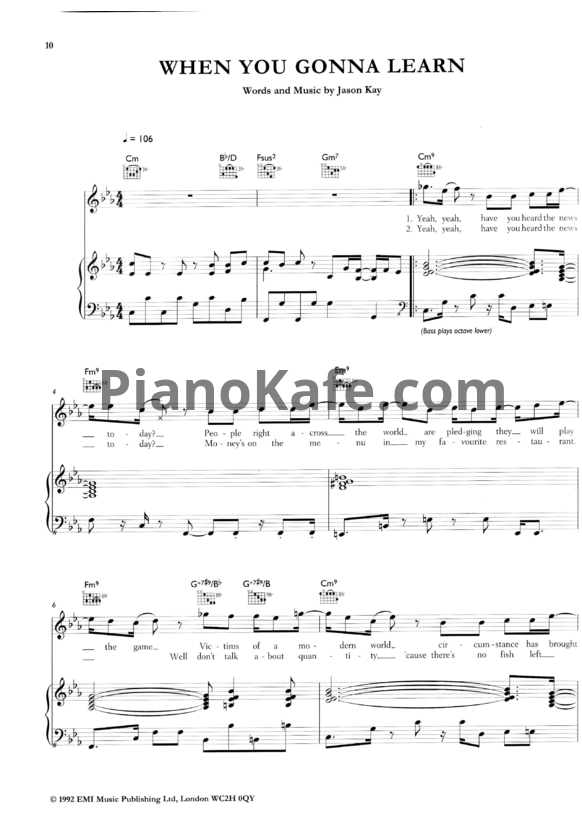 Ноты Jamiroquai - High times singles 1992-2006 - PianoKafe.com