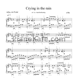 Ноты A-ha - Crying in the Rain - предпросмотр