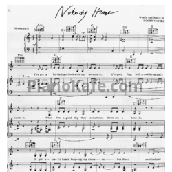 Ноты Pink Floyd - Nobody home - предпросмотр