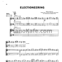 Ноты Radiohead - Electioneering - предпросмотр