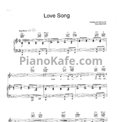 Ноты Sara Bareilles - Love Song - предпросмотр