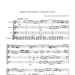 Ноты Генри Пёрселл - Трио-соната №7 в трёх частях соль мажор (Z 797) - предпросмотр