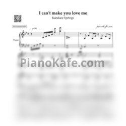 Ноты Kandace Springs - I can't make you love me (Аккомпанемент) - предпросмотр