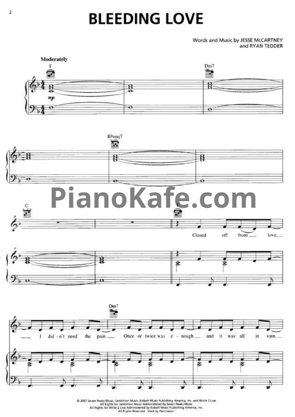 Ноты Leona Lewis - Spirit (Книга нот) - PianoKafe.com