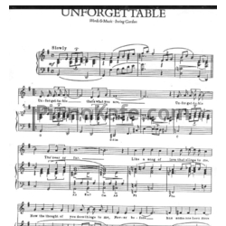 Ноты Irving Gordon - Unforgettable - предпросмотр