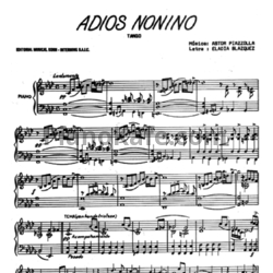 Ноты Astor Piazzolla - Adios nonino (Tango) - предпросмотр