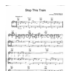 Ноты John Mayer - Stop this train - предпросмотр