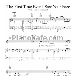 Ноты Ewan MacColl - The first time ever I saw your face (2)