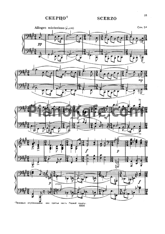 Ноты Ю. Шапорин - Скерцо (Соч. 5а) - PianoKafe.com