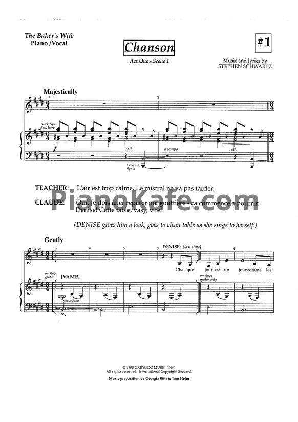 Ноты Stephen Schwartz - The bakers wife (Книга нот) - PianoKafe.com