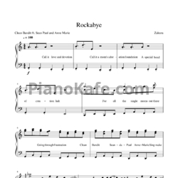 Ноты Clean Bandit feat. Sean Paul & Anne-Marie - Rockabye - предпросмотр