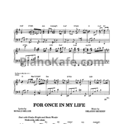 Ноты Frank Sinatra - For once in my life - предпросмотр