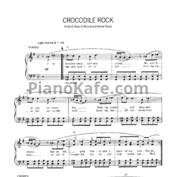 Ноты Elton John - Crocodile rock (Piano solo) - предпросмотр