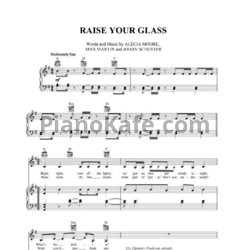 Ноты Pink - Raise your glass (Версия 2) - предпросмотр