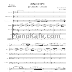 Ноты Gaetano Donizetti - Concertino for clarinet and orchestra - предпросмотр
