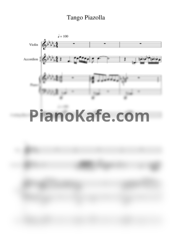 Ноты Astor Piazzolla - Jorge adios (Партитура) - PianoKafe.com