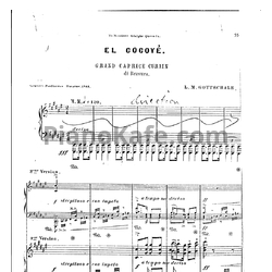 Ноты Луи Моро Готшалк - El cocoyé (Op. 80) - предпросмотр
