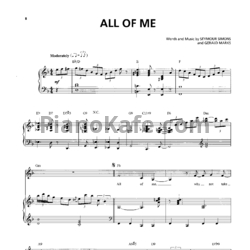 Ноты Billie Holiday - All of me - предпросмотр