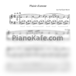 Ноты Johann Paul Agidius Martin - Plaisir d’amour (Восторг любви) - предпросмотр