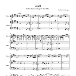 Ноты Calvin Harris, Rag'n'Bone Man - Giant