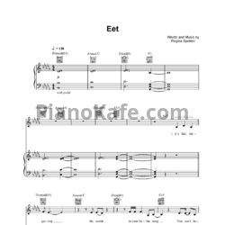 Ноты Regina Spektor - Eet - предпросмотр